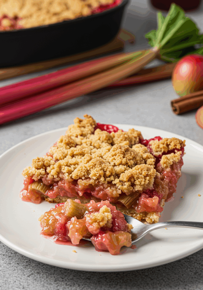 Rhabarber Crumble Rezept