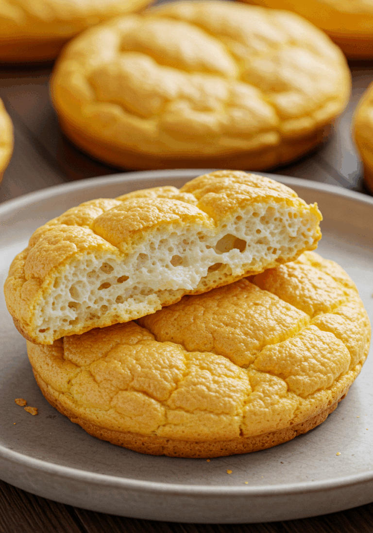 Omas Wolkenbrot mit Hüttenkäse