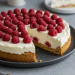 Windbeuteltorte mit Himbeeren