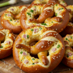 Gefüllte Brezeln mit Schmand & Käse