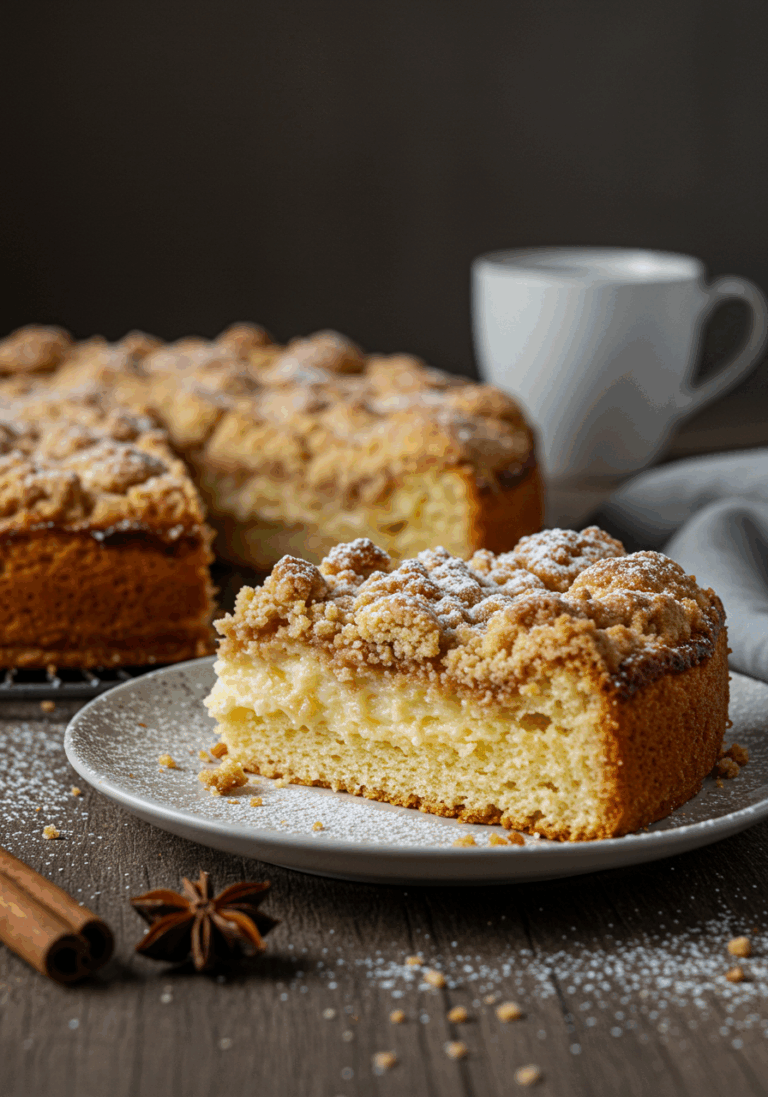 Streuselkuchen mit Pudding