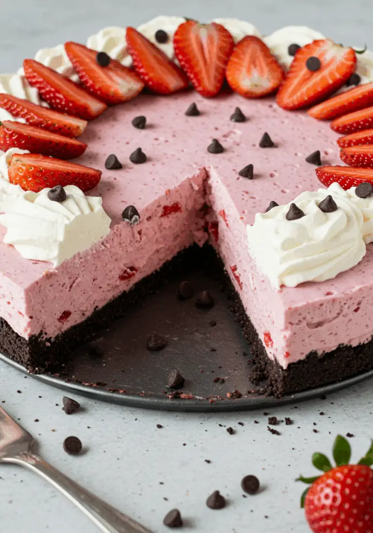 Erdbeer Käsekuchen mit Schoko-Keksboden