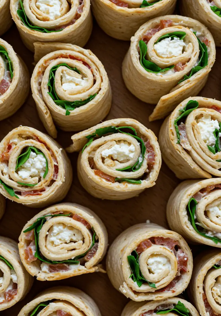 Tortilla-Rollen mit Feta