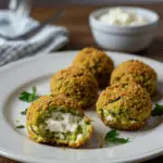 Knusprige Zucchini-Feta-Bällchen