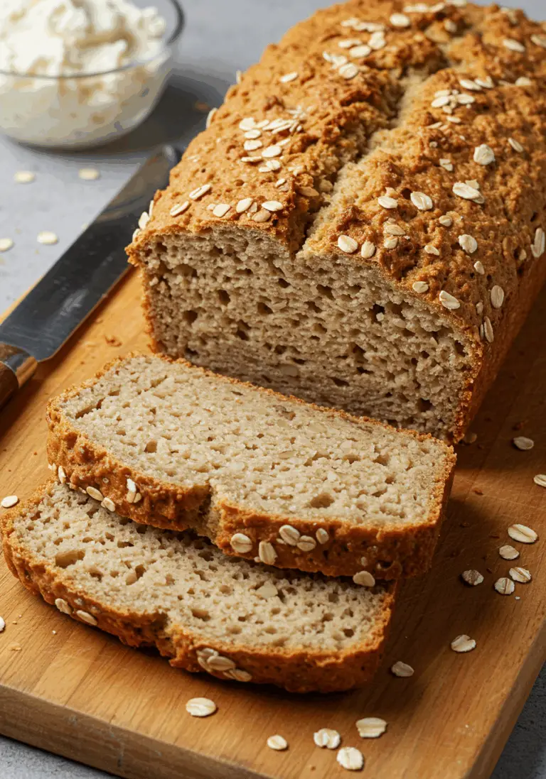 Haferflockenbrot mit Quark