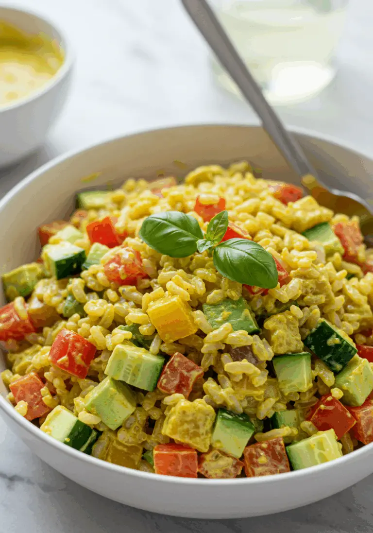 Bunter Reissalat mit Curry