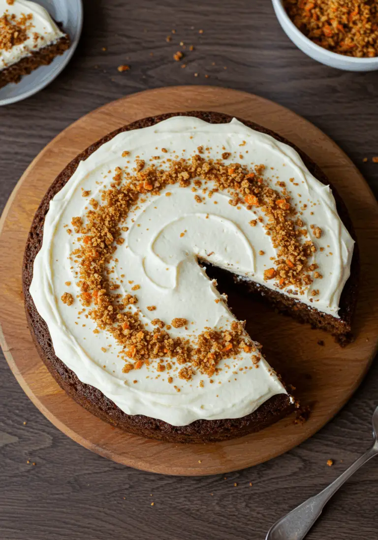 Schoko Karottenkuchen mit Frischkäse Frosting