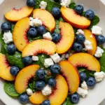 Pfirsich Blaubeer Feta Salat