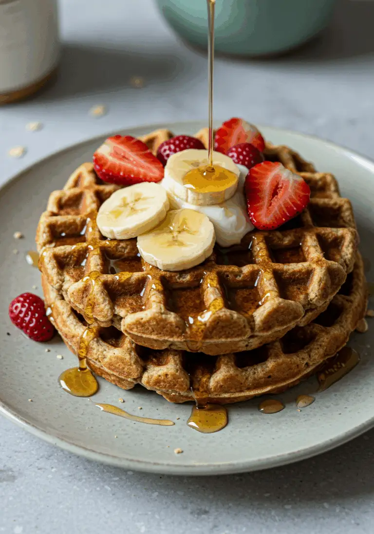 Gesunde Waffeln mit Haferflocken