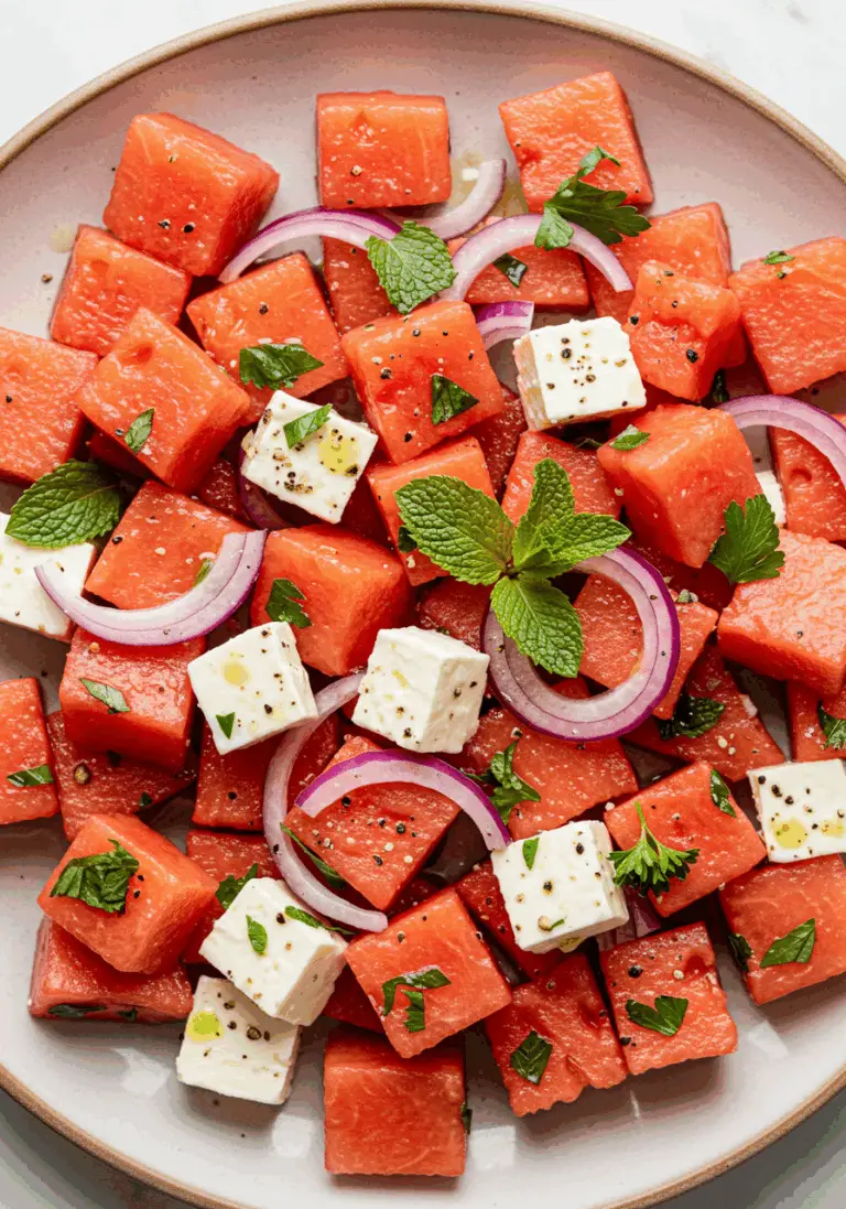 Verfrissende Watermeloen Salade met Feta