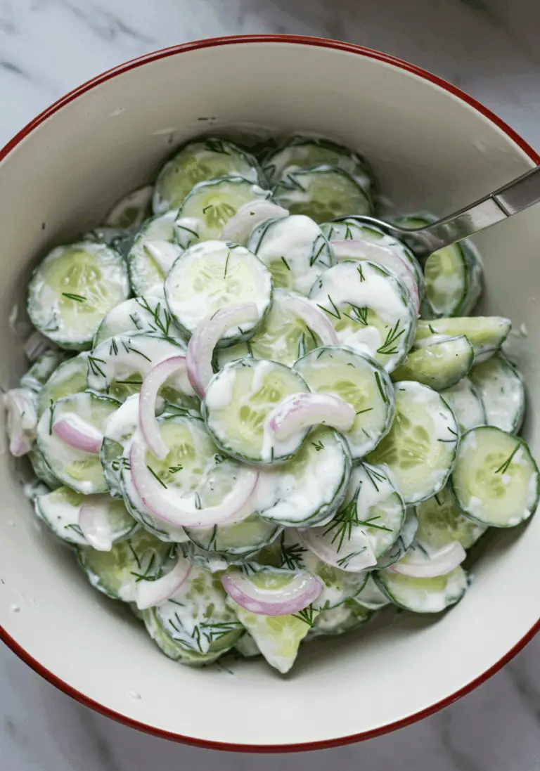 Gurkensalat mit Joghurt Dressing