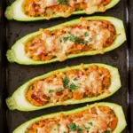 Vegetarisch gefüllte Zucchini