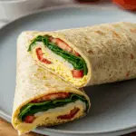Spinat Käse Frühstück Wrap