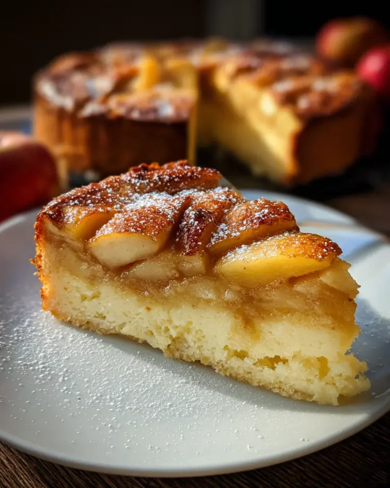 Apfelkuchen mit Pudding