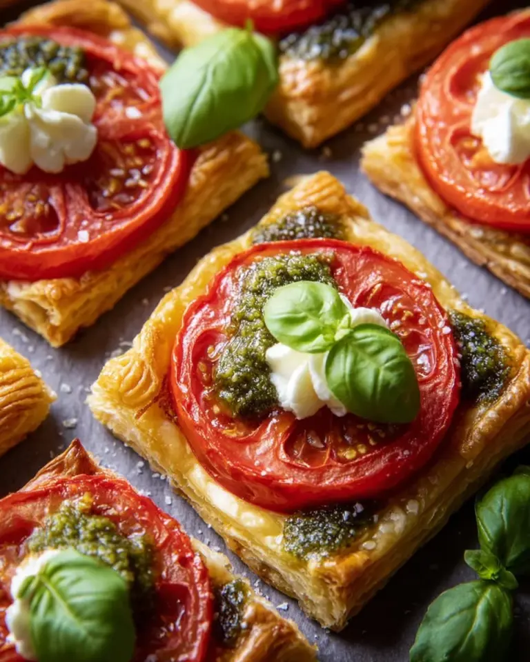 Blätterteig-Tomaten-Quadrate