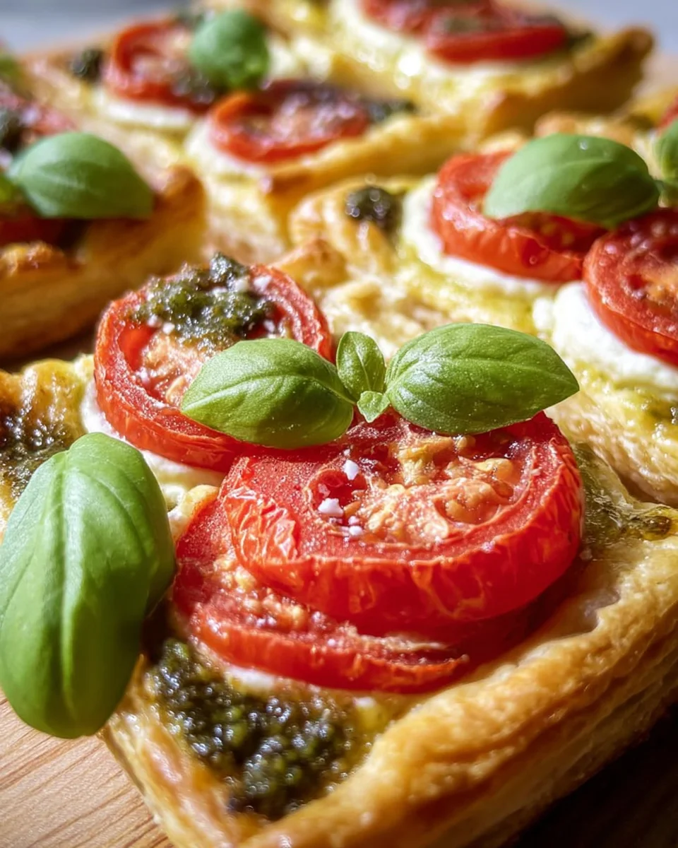 Blätterteig-Tomaten-Quadrate