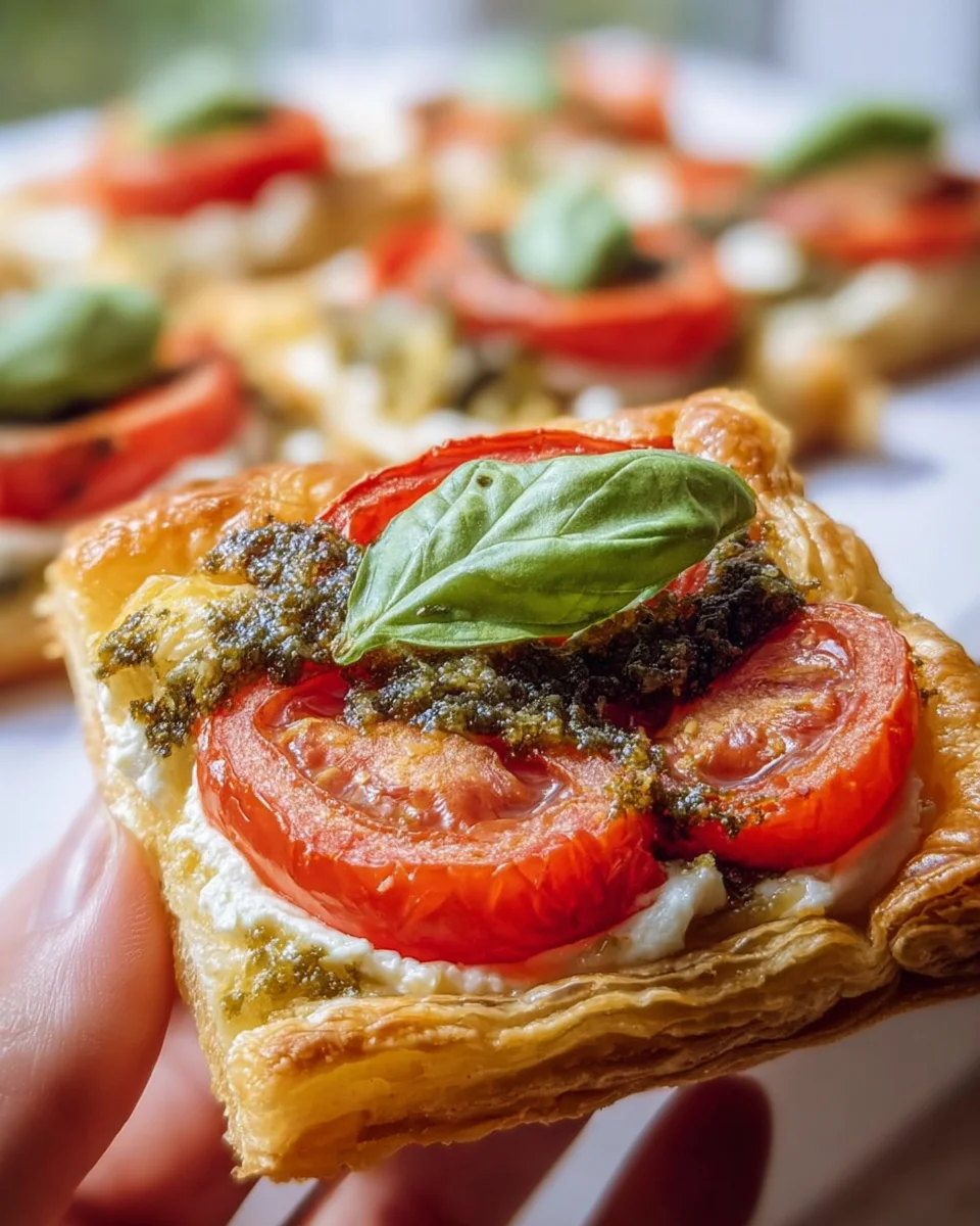 Blätterteig-Tomaten-Quadrate