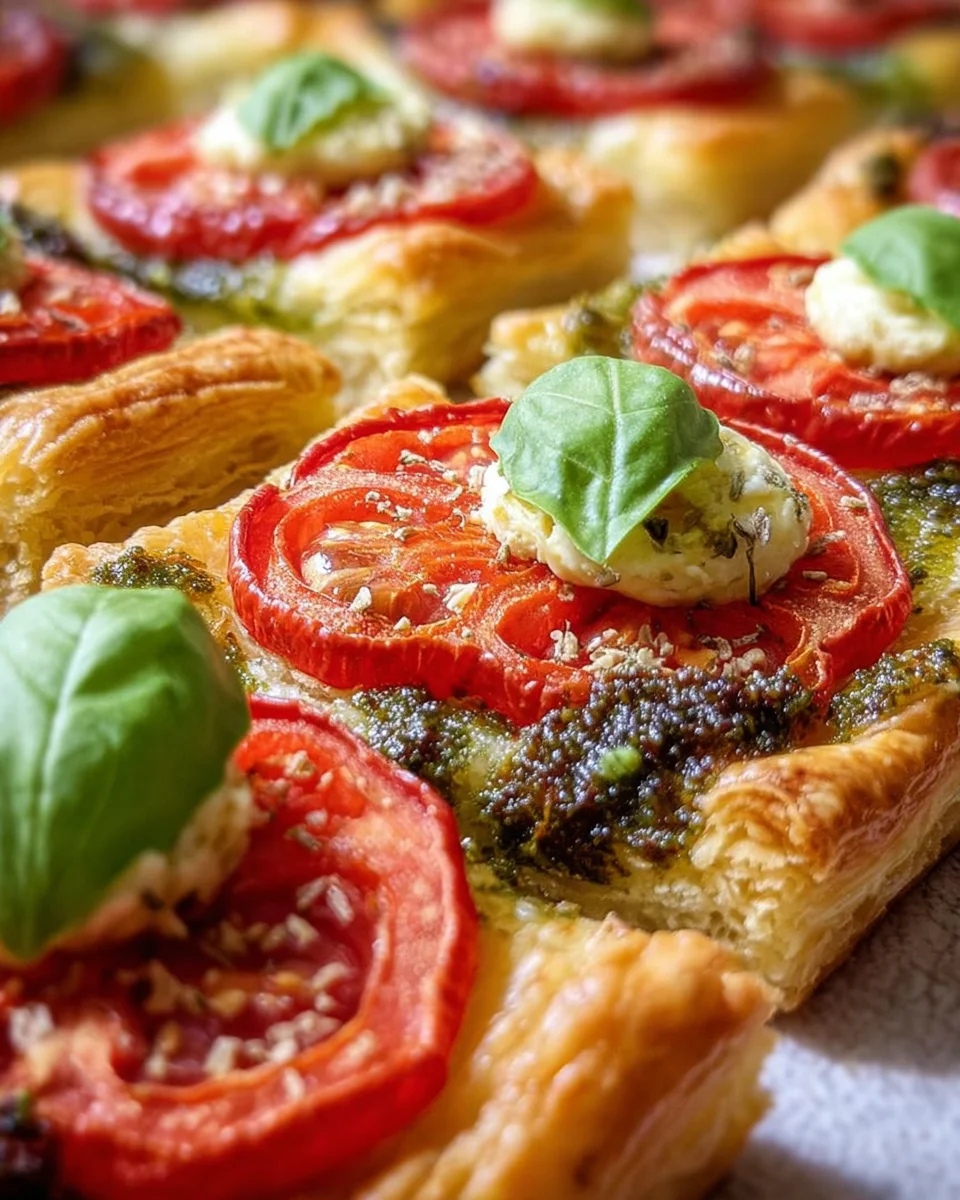 Blätterteig-Tomaten-Quadrate