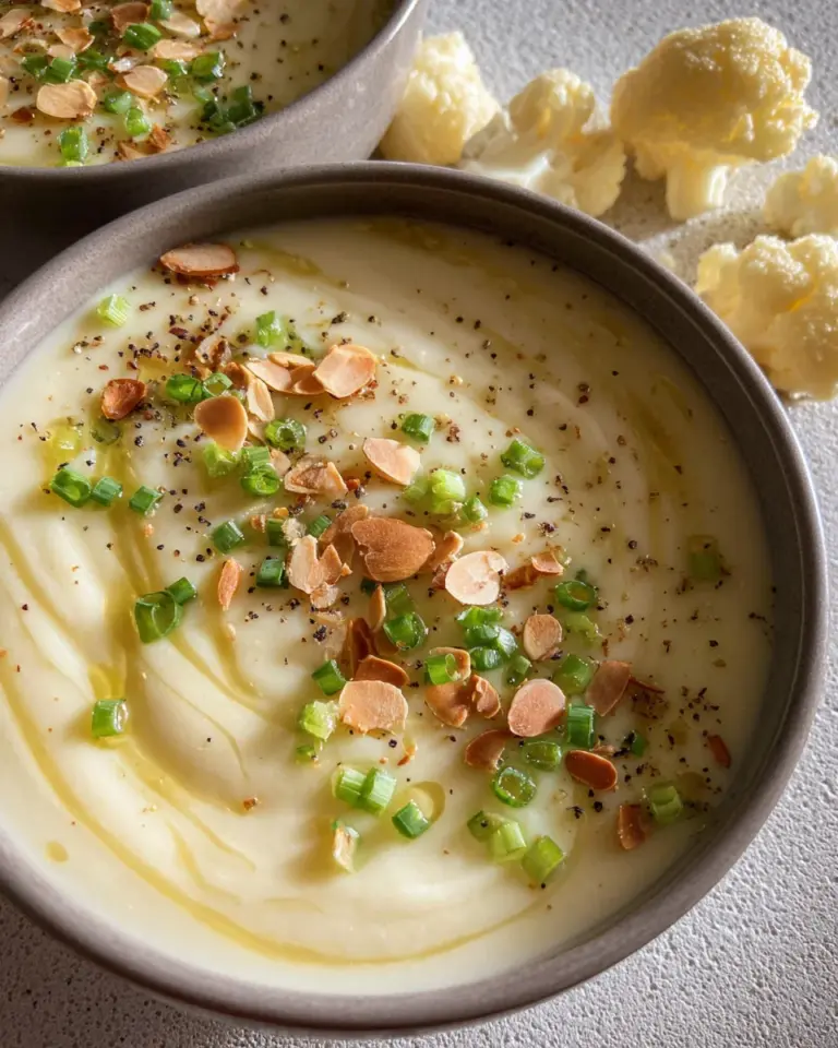 Blumenkohl-Cremesuppe mit Kartoffeln