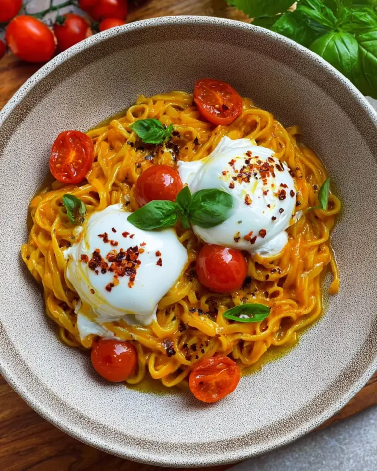 Burrata Pasta mit Kirschtomaten