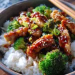 Chicken Teriyaki mit Brokkoli und Reis