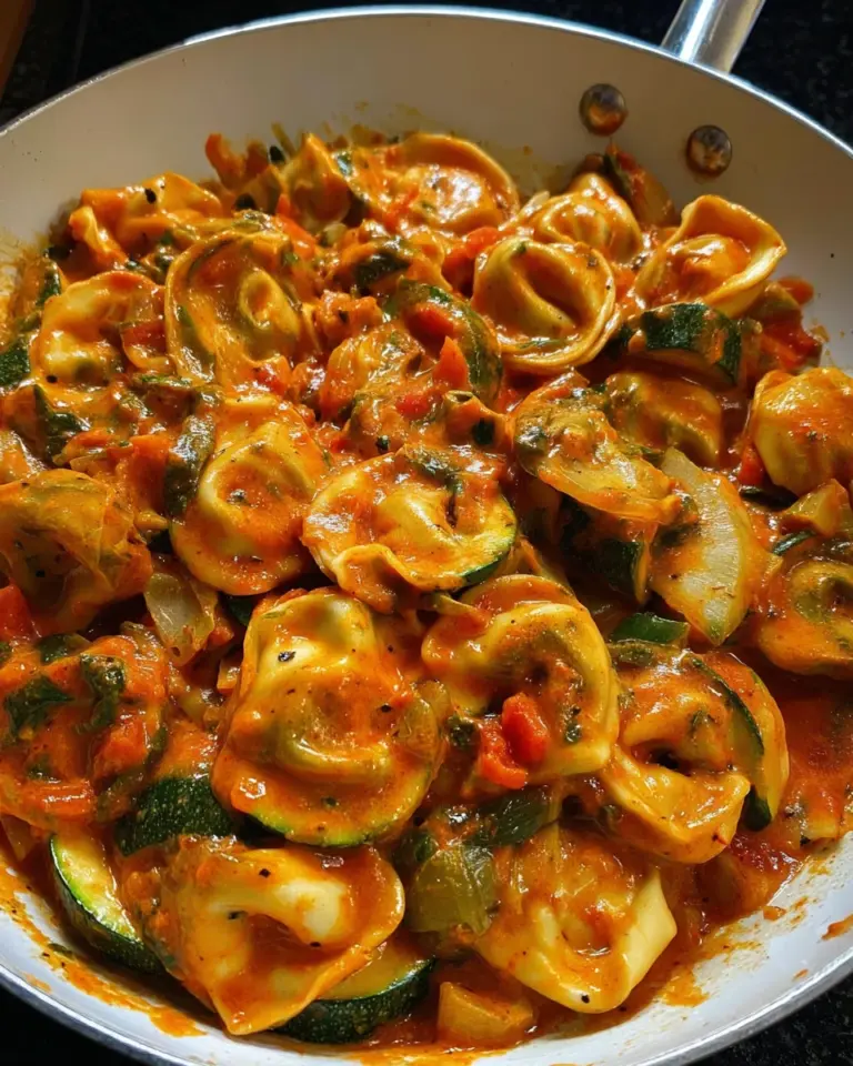 Cremige Tortellini Pfanne mit Gemüse
