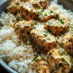 Cremiges Kräuterhähnchen mit Basmatireis