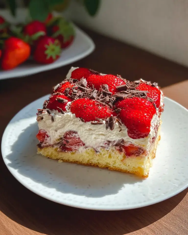 Erdbeere Stracciatella Kuchen