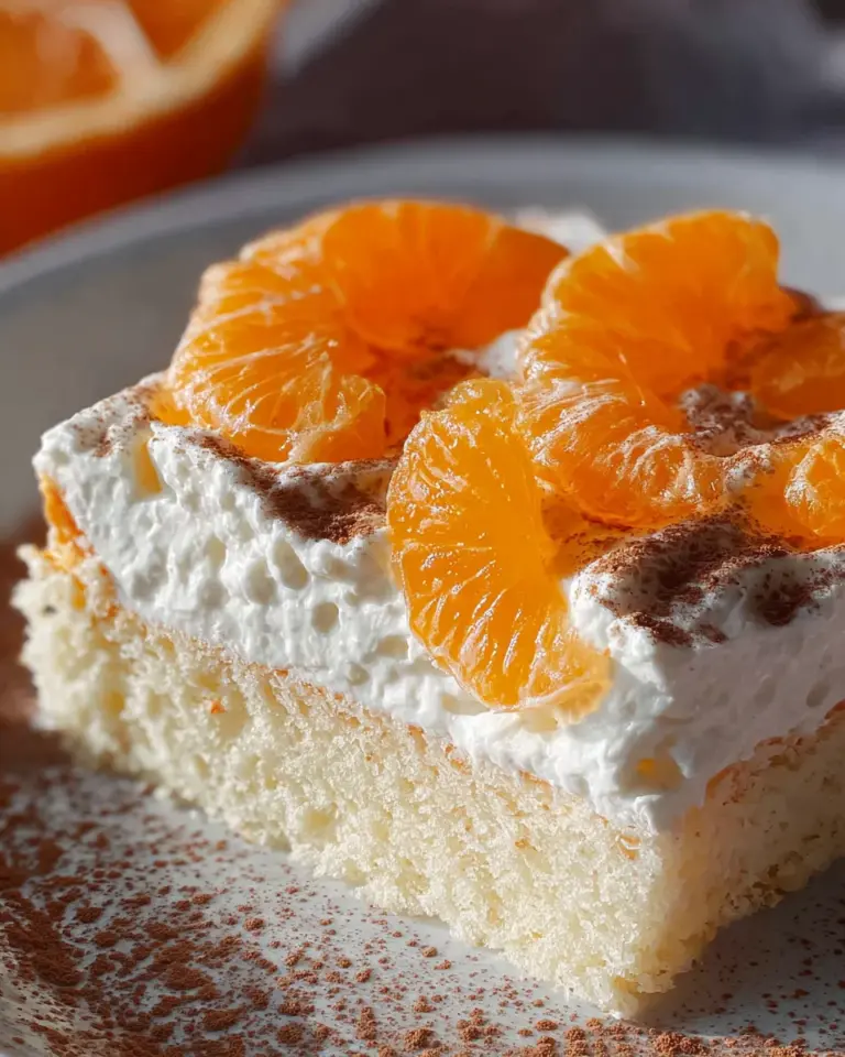 Fantakuchen mit Mandarinen und Schmandcreme