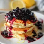 Fluffige Pancakes mit Blaubeer Sauce