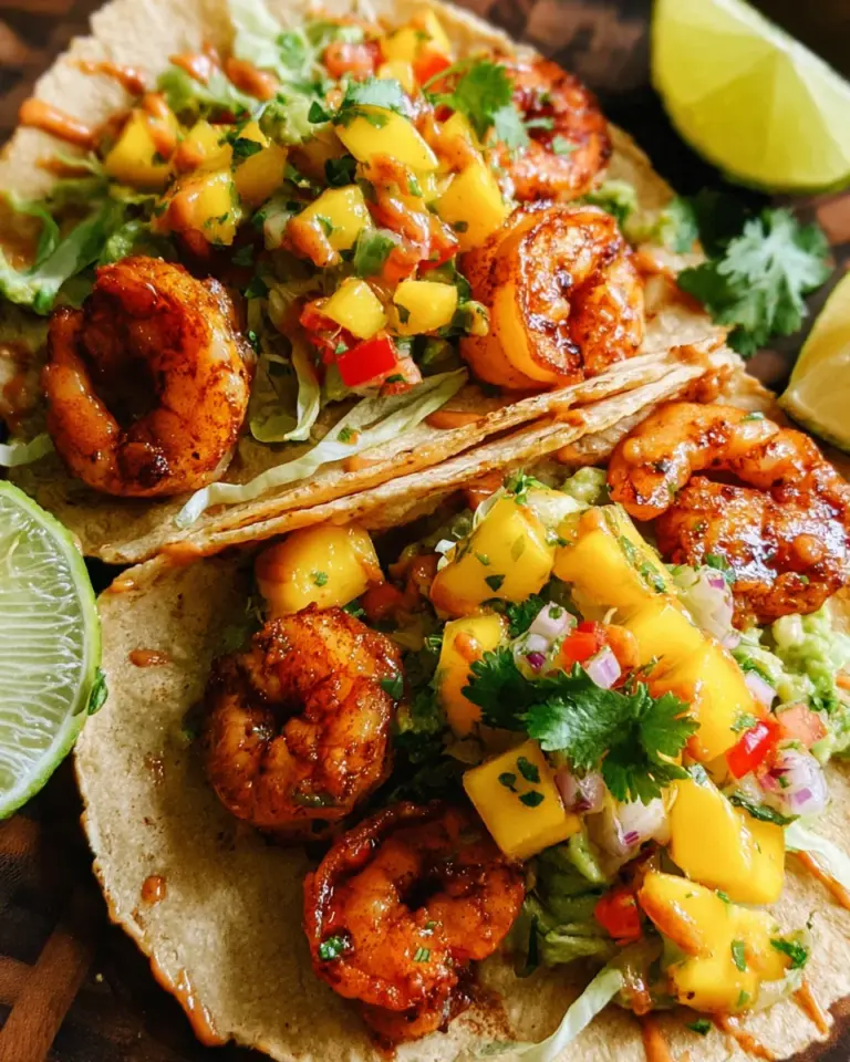 Garnelen Tacos mit Mango-Avocado-Salsa