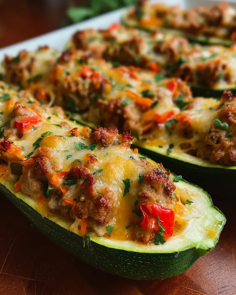 Gefüllte Zucchini Schiffchen