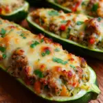 Gefüllte Zucchini Schiffchen