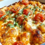 Gnocchi Auflauf mit Tomate und Mozzarella