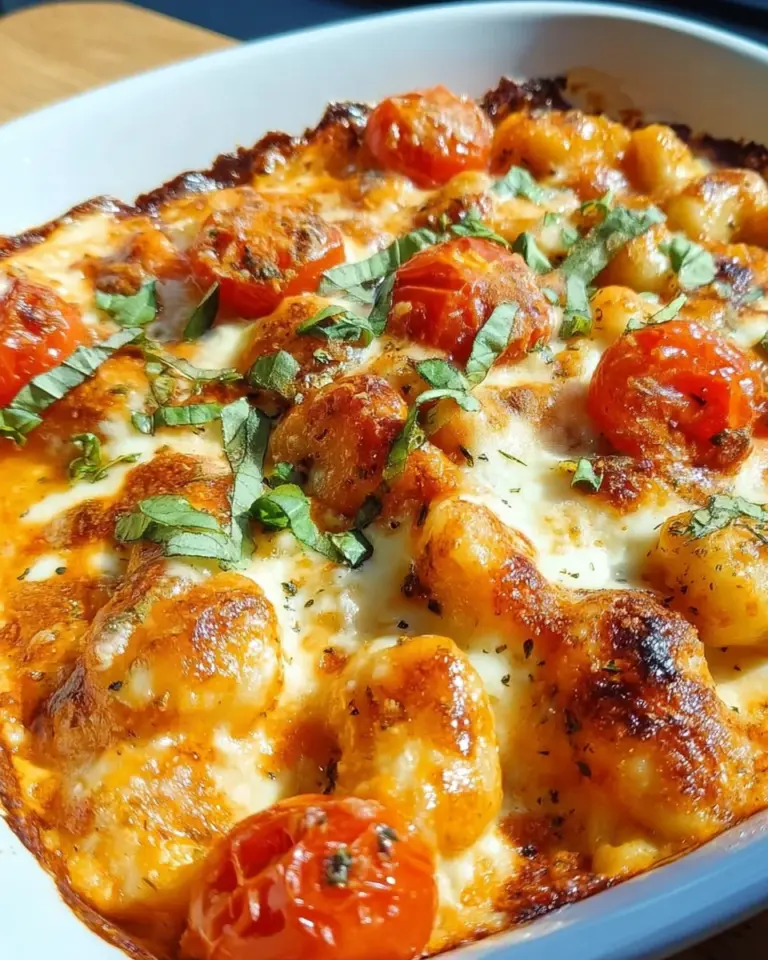 Gnocchi Auflauf mit Tomate und Mozzarella