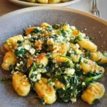 Gnocchi Pfanne mit Spinat und Feta - einfach & schnell