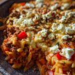 Griechischer Nudel-Hackfleisch Auflauf mit Feta