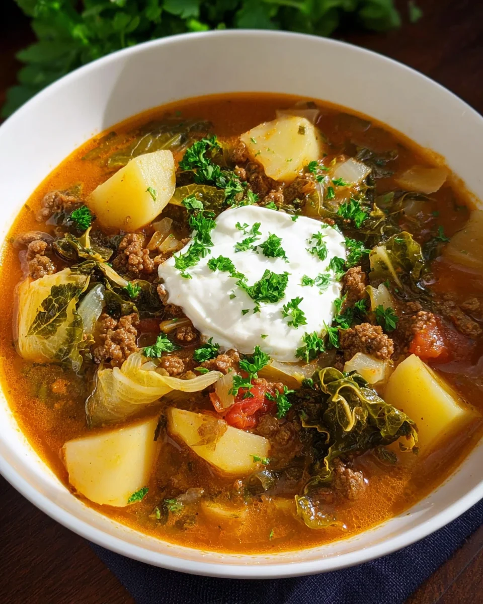 Hackfleisch-Spitzkohl-Kartoffel-Eintopf