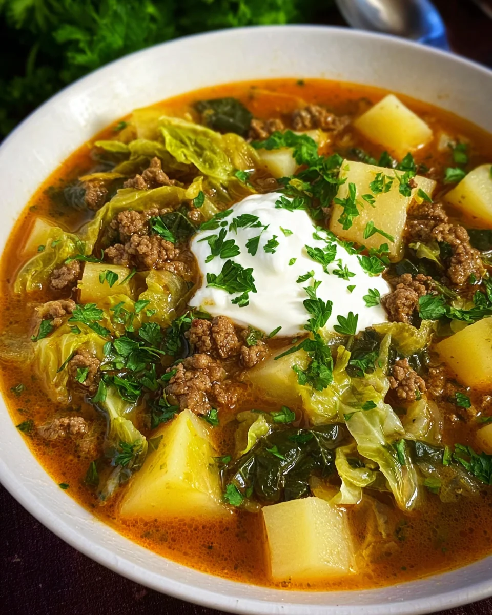 Hackfleisch-Spitzkohl-Kartoffel-Eintopf