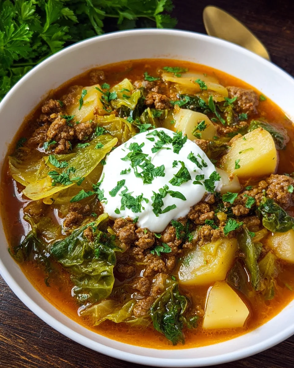 Hackfleisch-Spitzkohl-Kartoffel-Eintopf