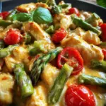 Hähnchen mit Spargel (schnelles Pfannenrezept)