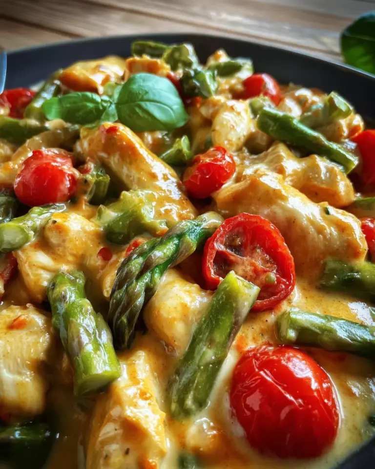 Hähnchen mit Spargel (schnelles Pfannenrezept)