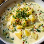 Käse-Lauch-Suppe mit Kartoffeln