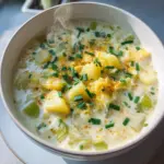Käse-Lauch-Suppe mit Kartoffeln