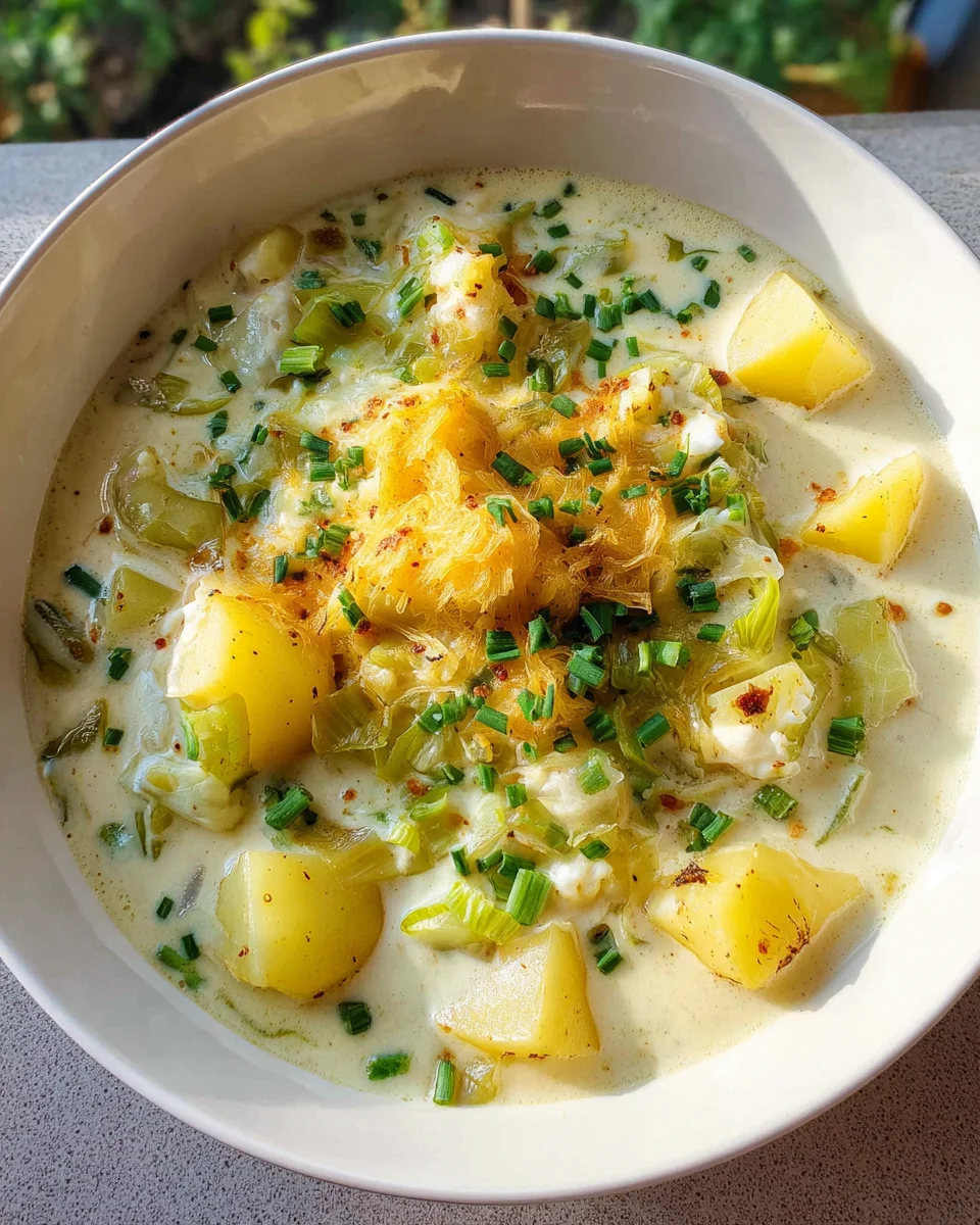 Käse-Lauch-Suppe