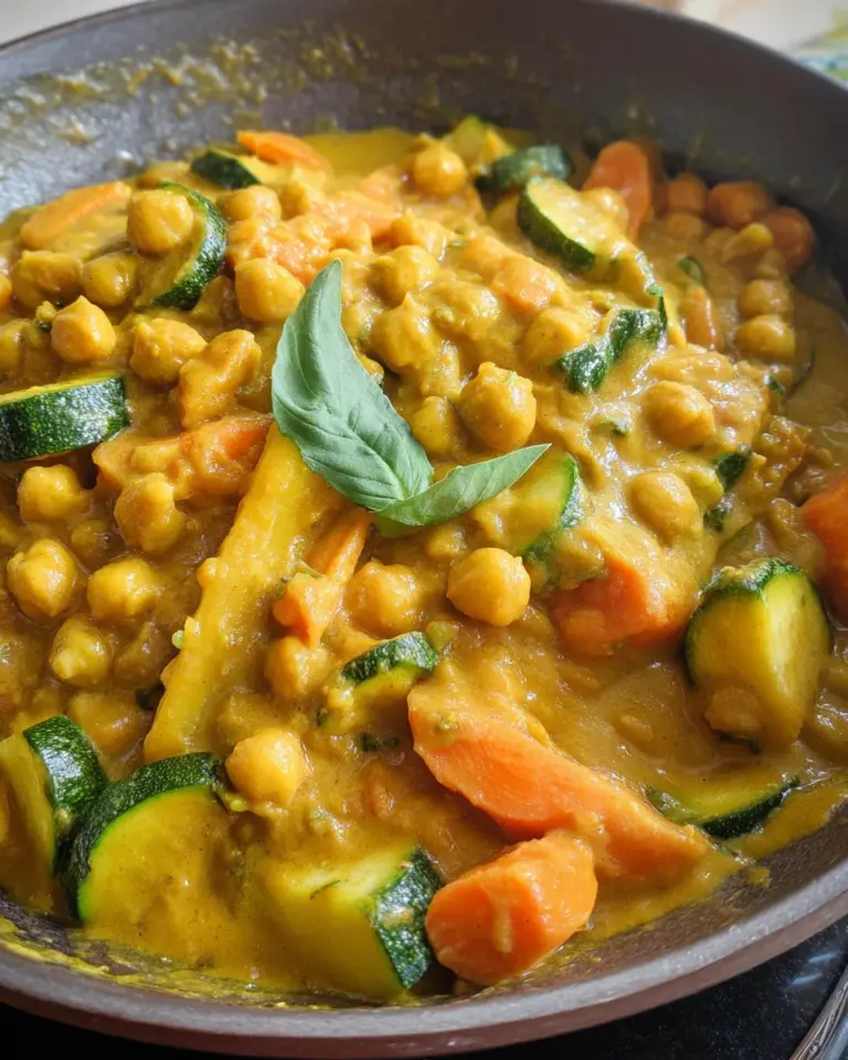 Kichererbsen-Curry mit Erdnuss-Sauce