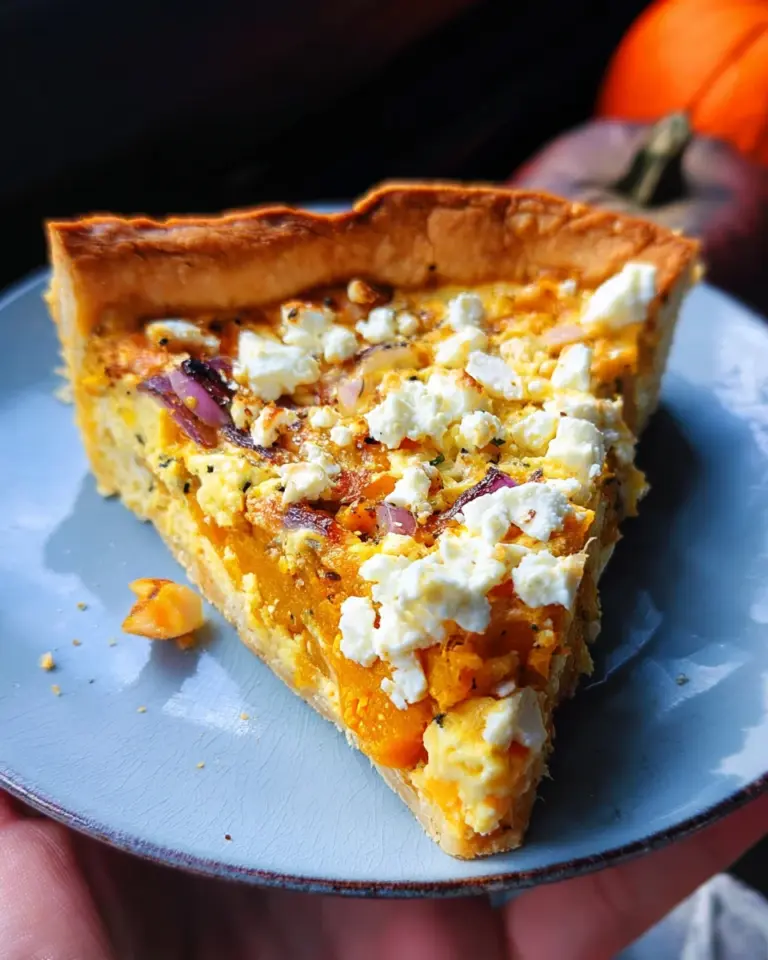 Kürbis-Quiche mit Feta