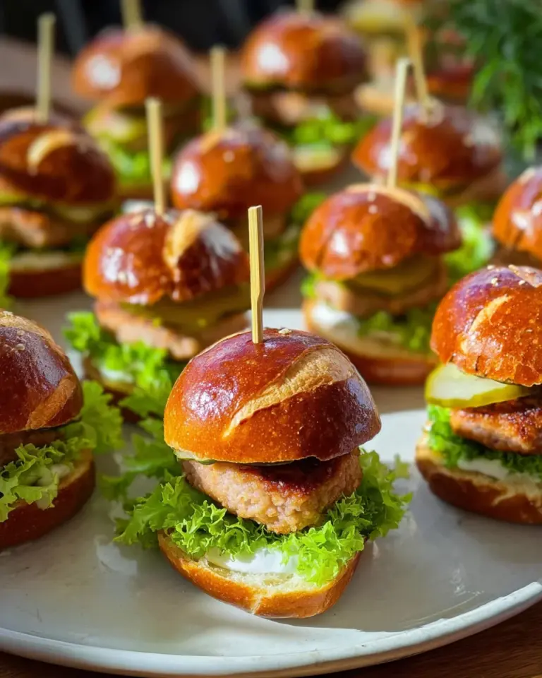 Mini Laugen Burger mit Leberkäse