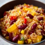 One-Pot-Reis mit Paprika, Bohnen und Mais