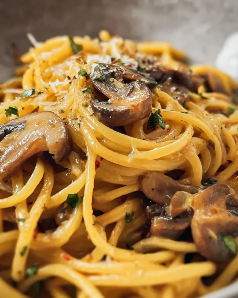 One-Pot-Spaghetti mit Champignons